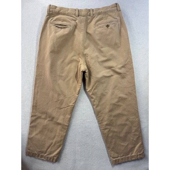 VTG J Crew Mens 36 x 30 Flannel Lined Khaki Chino Pants Tartan Plaid Y2K Grandpa - Picture 4 of 16